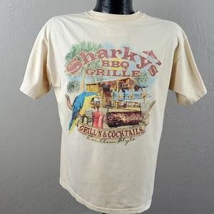 Paradise Collection graphic Caribbean style t-shir Y2K Vintage Cream Size M